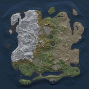 Thumbnail Rust Map: Procedural Map, Size: 3500, Seed: 295853562, 15 Monuments