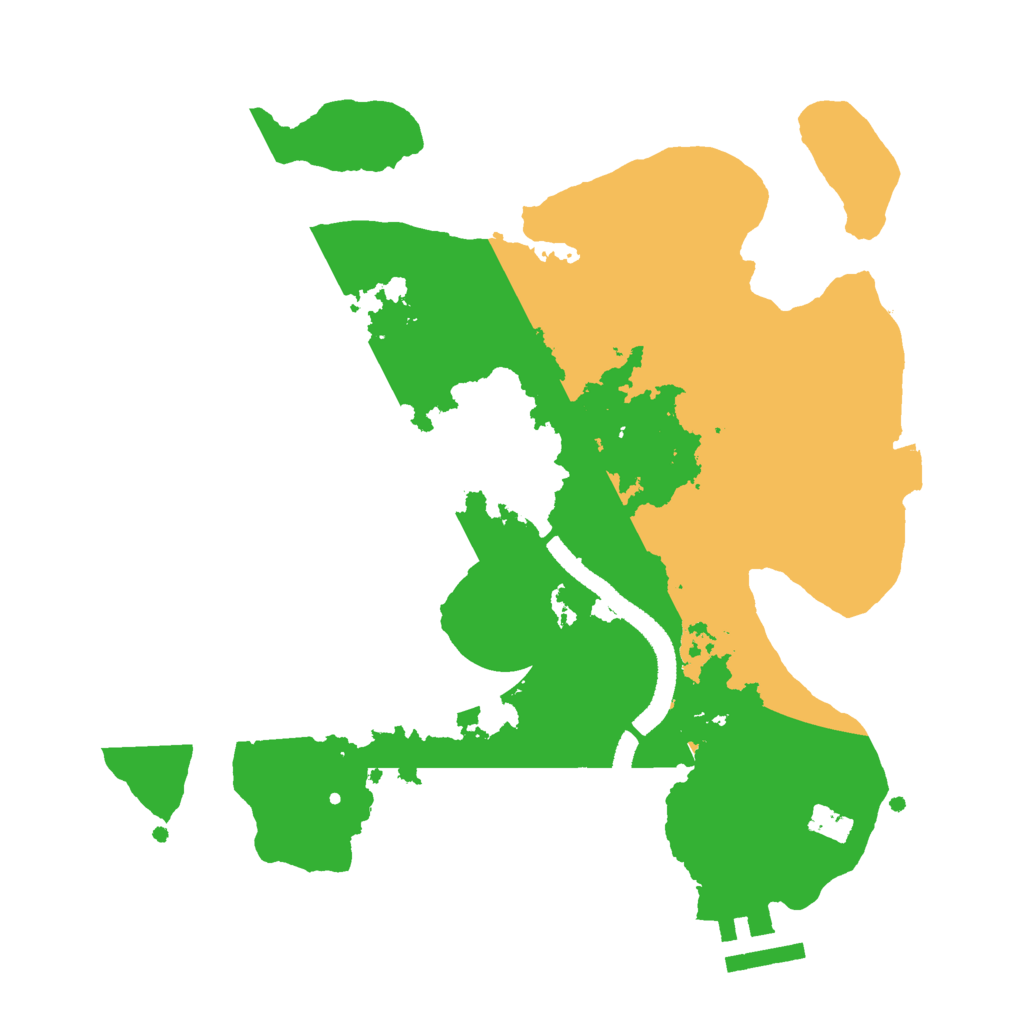 Biome Rust Map: Procedural Map, Size: 2600, Seed: 2102114667