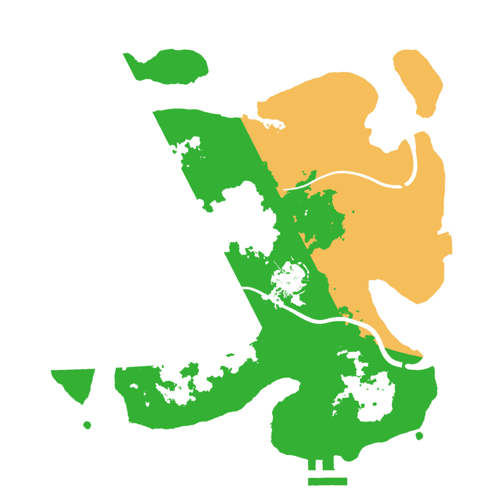 Biome Rust Map: Procedural Map, Size: 2600, Seed: 2102114667