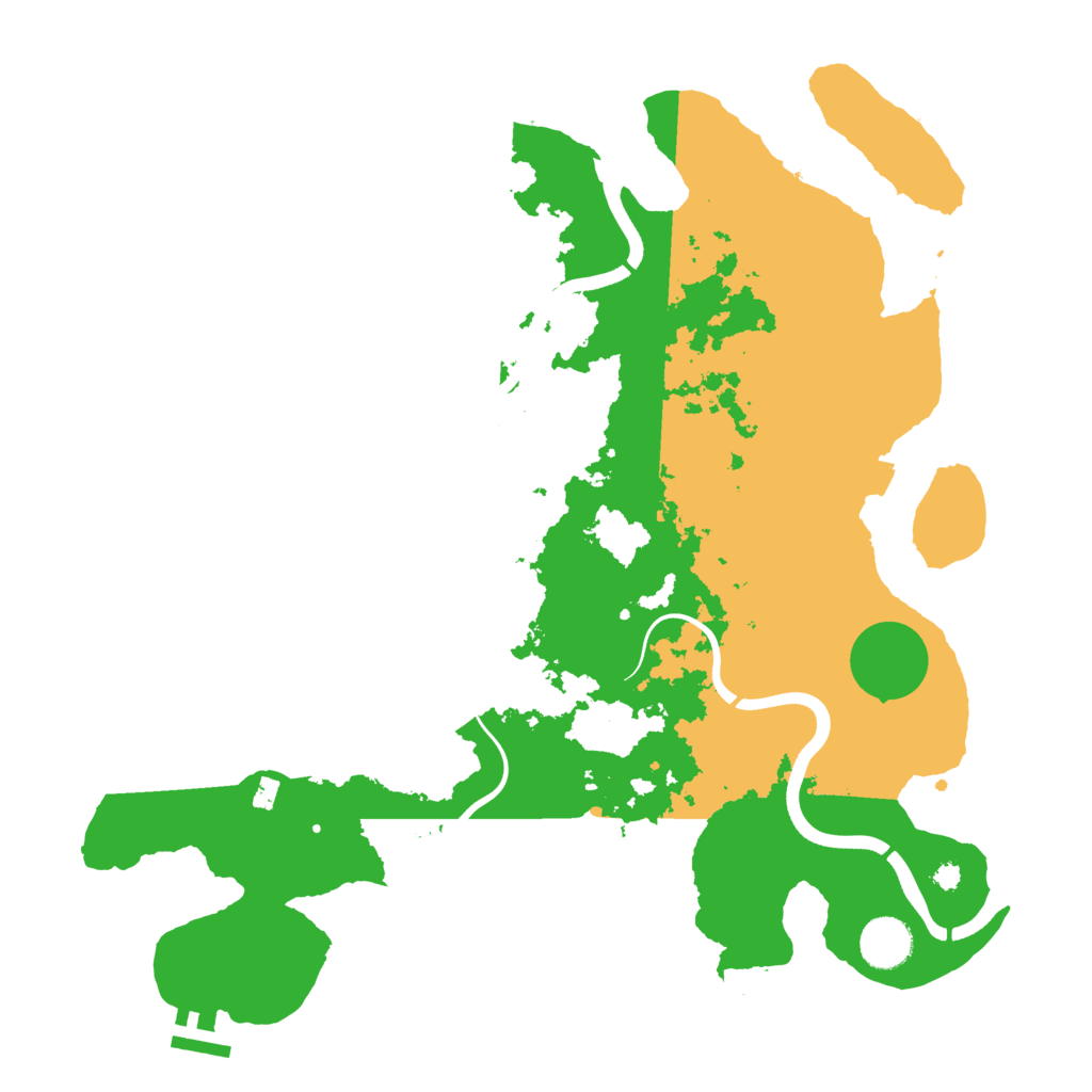 Biome Rust Map: Procedural Map, Size: 3700, Seed: 259196587