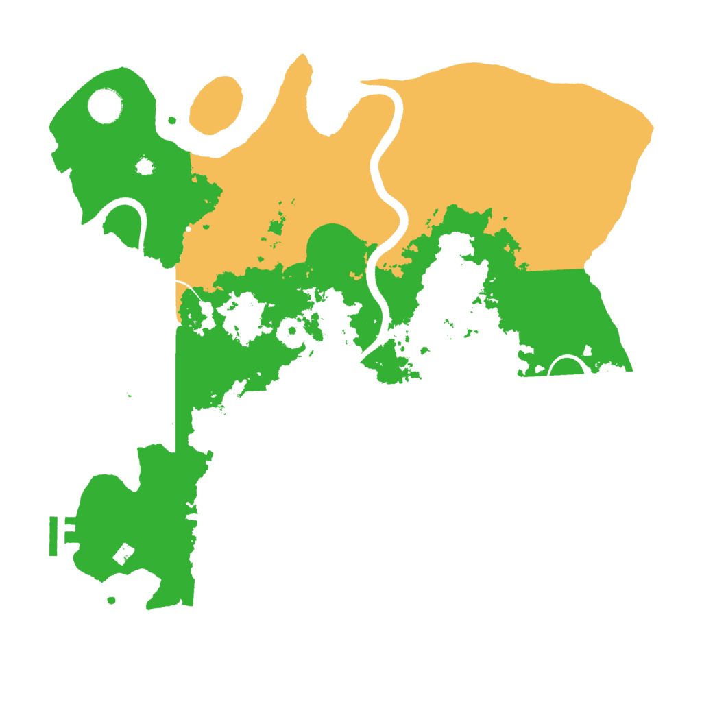 Biome Rust Map: Procedural Map, Size: 3600, Seed: 77396152