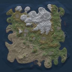 Thumbnail Rust Map: Procedural Map, Size: 4300, Seed: 1042, 18 Monuments