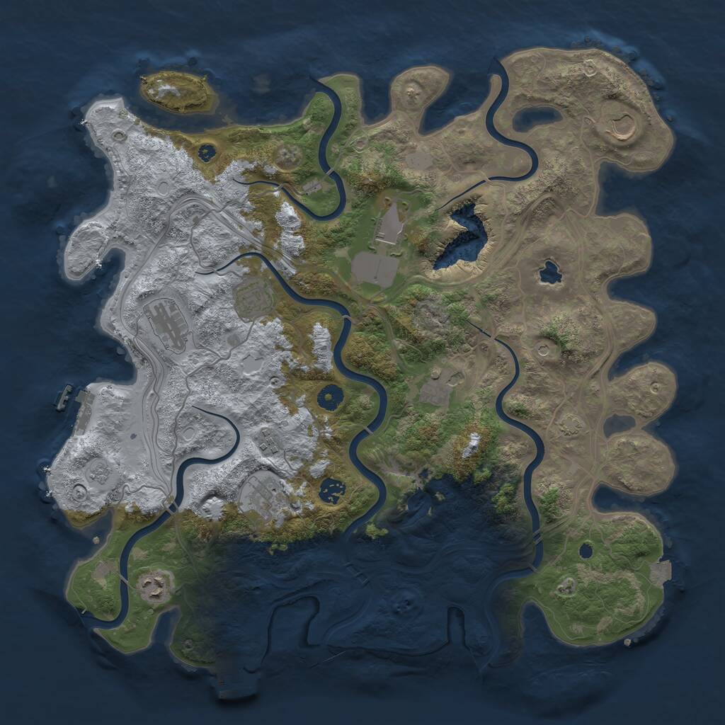 Rust Map: Procedural Map, Size: 4250, Seed: 716463839, 15 Monuments