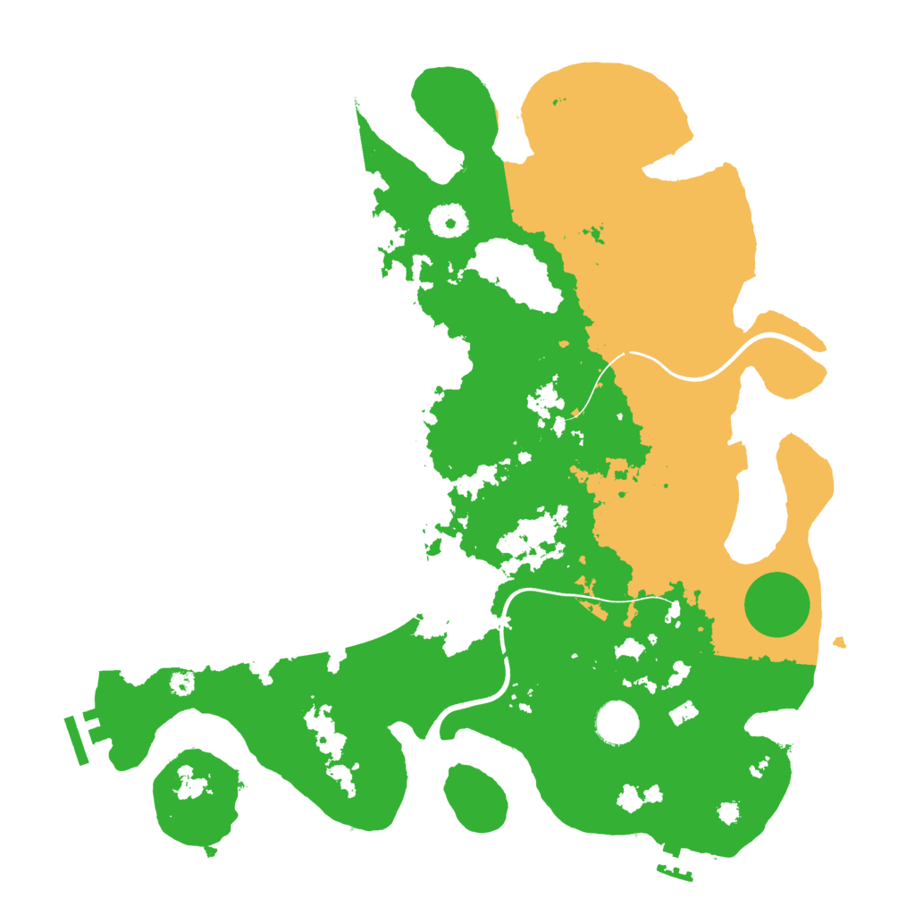 Biome Rust Map: Procedural Map, Size: 3700, Seed: 68057517