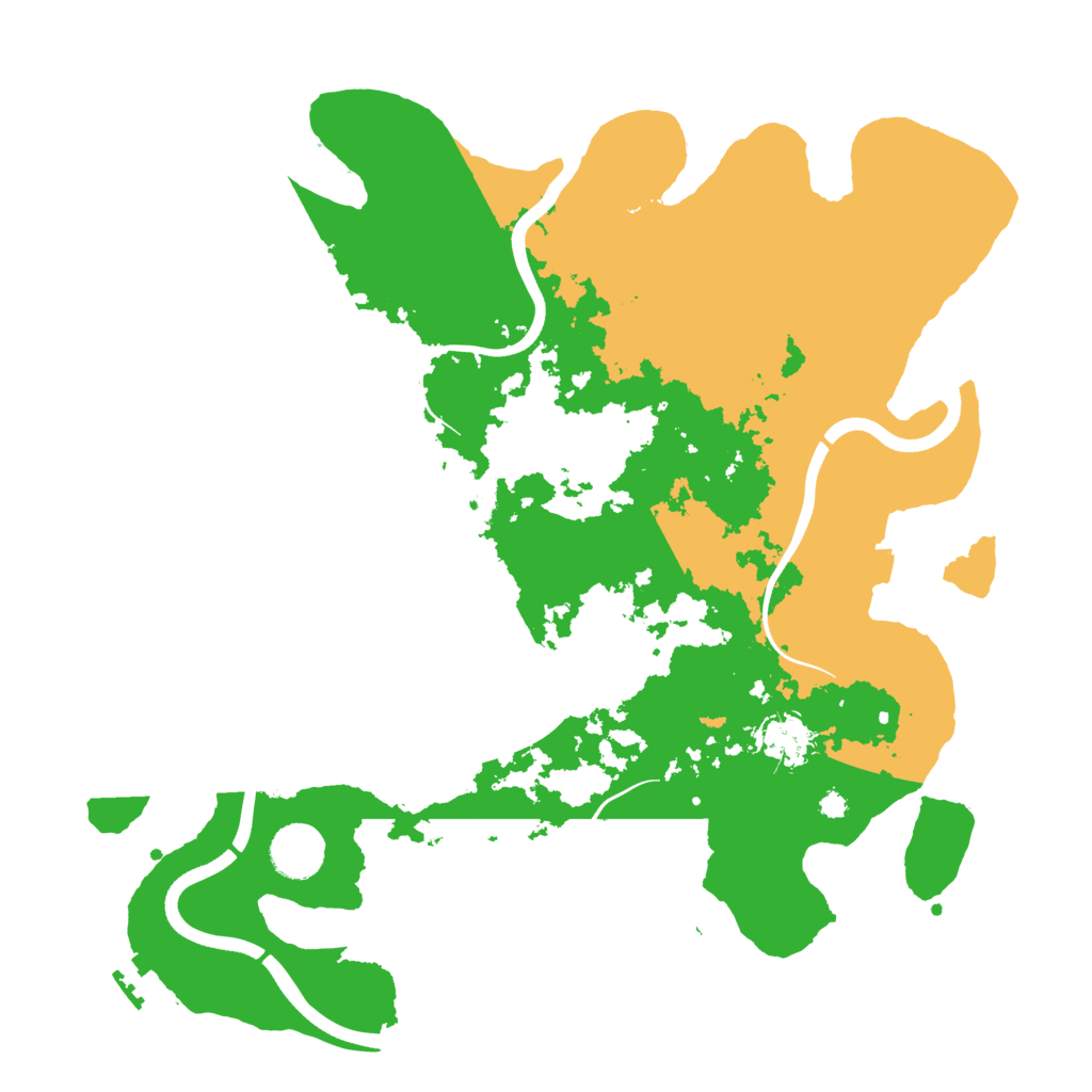 Biome Rust Map: Procedural Map, Size: 3700, Seed: 28072855