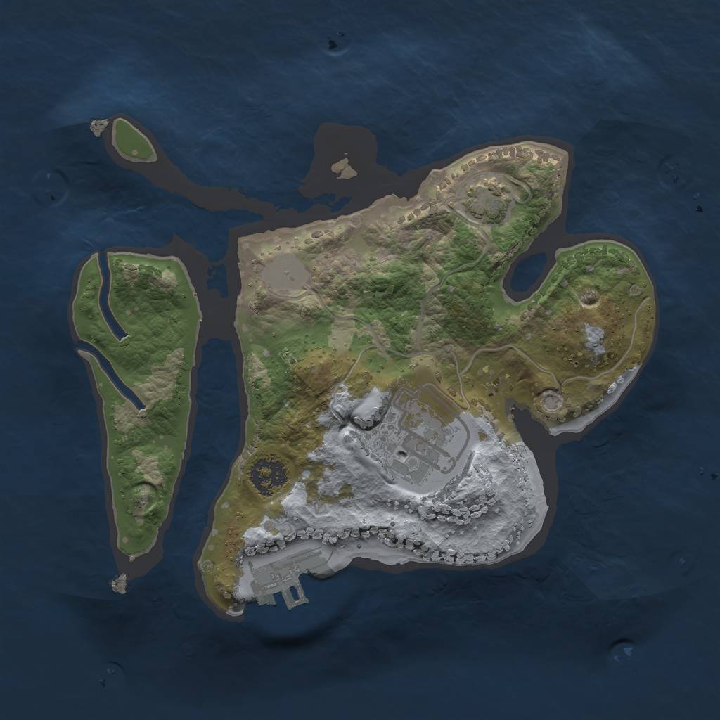 Rust Map: Procedural Map, Size: 2000, Seed: 636666, 6 Monuments