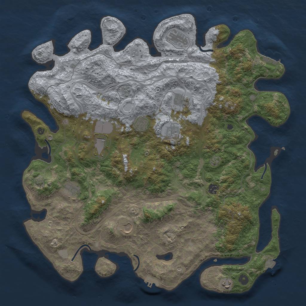 Rust Map: Procedural Map, Size: 4500, Seed: 1978600119, 18 Monuments