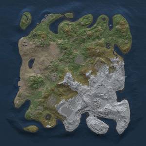 Thumbnail Rust Map: Procedural Map, Size: 3600, Seed: 10310, 16 Monuments