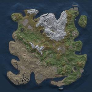 Thumbnail Rust Map: Procedural Map, Size: 3600, Seed: 20310, 15 Monuments