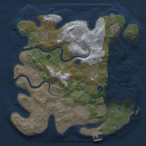 Thumbnail Rust Map: Procedural Map, Size: 3600, Seed: 20310, 15 Monuments