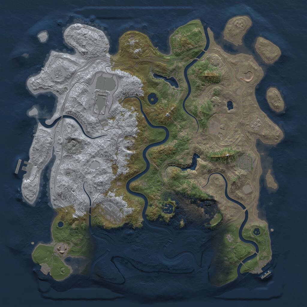Rust Map: Procedural Map, Size: 4250, Seed: 62276758, 15 Monuments