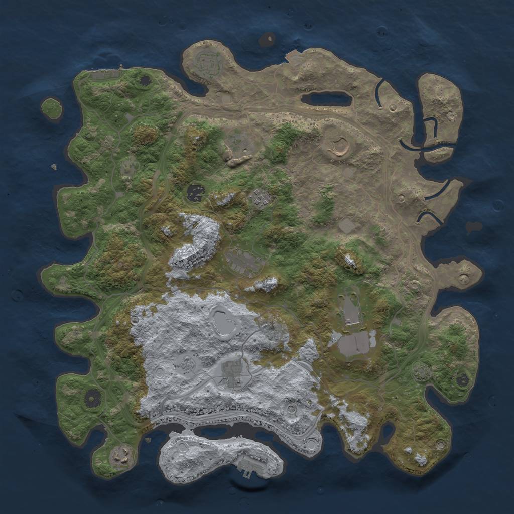 Rust Map: Procedural Map, Size: 4250, Seed: 1764836658, 17 Monuments