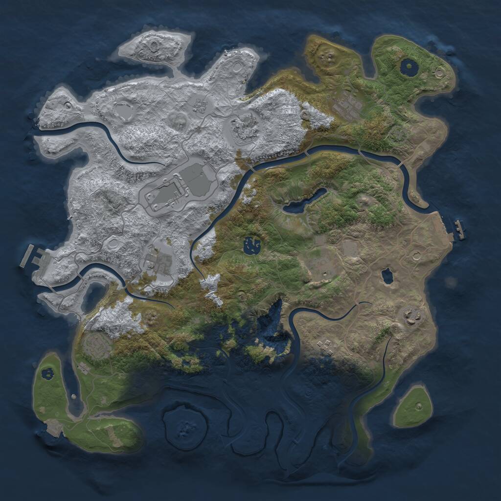Rust Map: Procedural Map, Size: 4100, Seed: 20231003, 15 Monuments