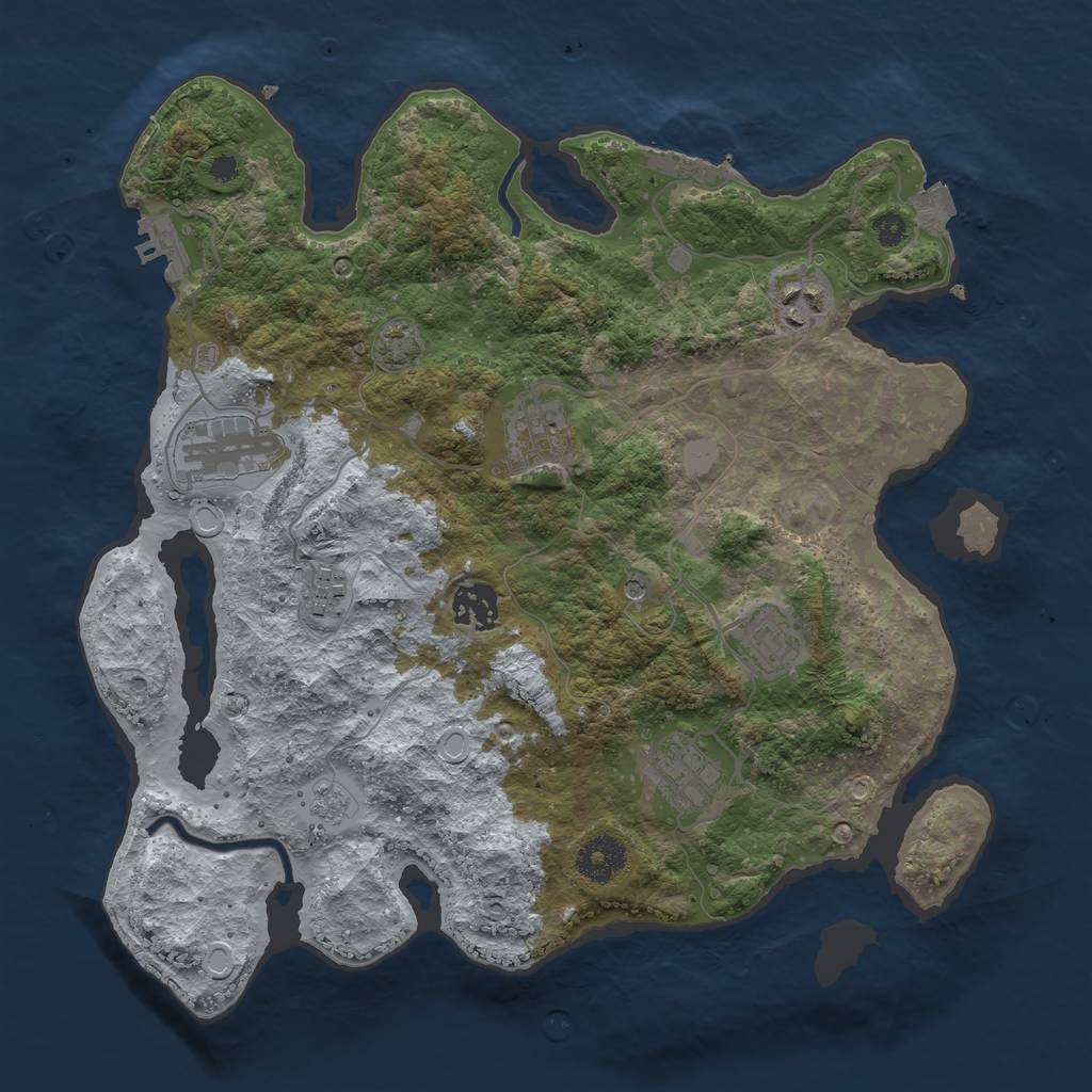 Rust Map: Procedural Map, Size: 3400, Seed: 79878177, 15 Monuments