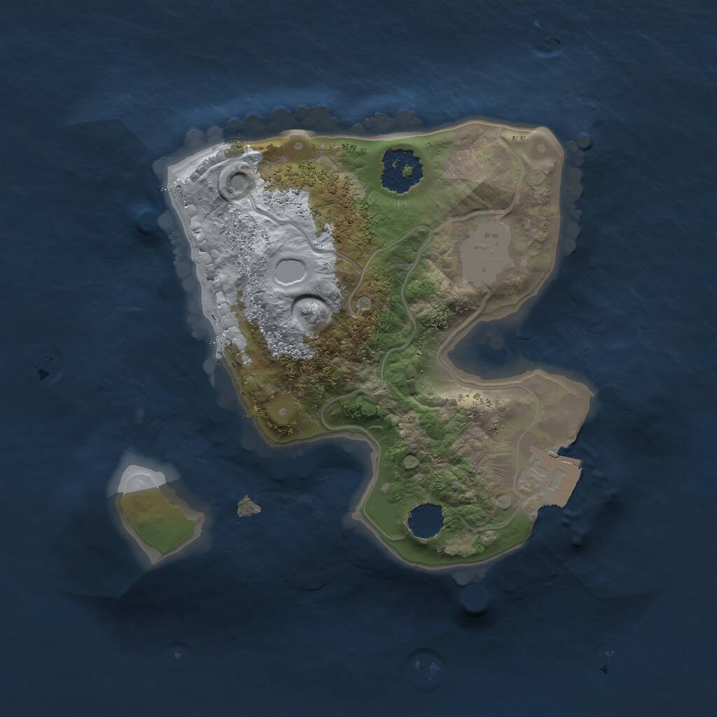 Rust Map: Procedural Map, Size: 1660, Seed: 568567, 1 Monuments