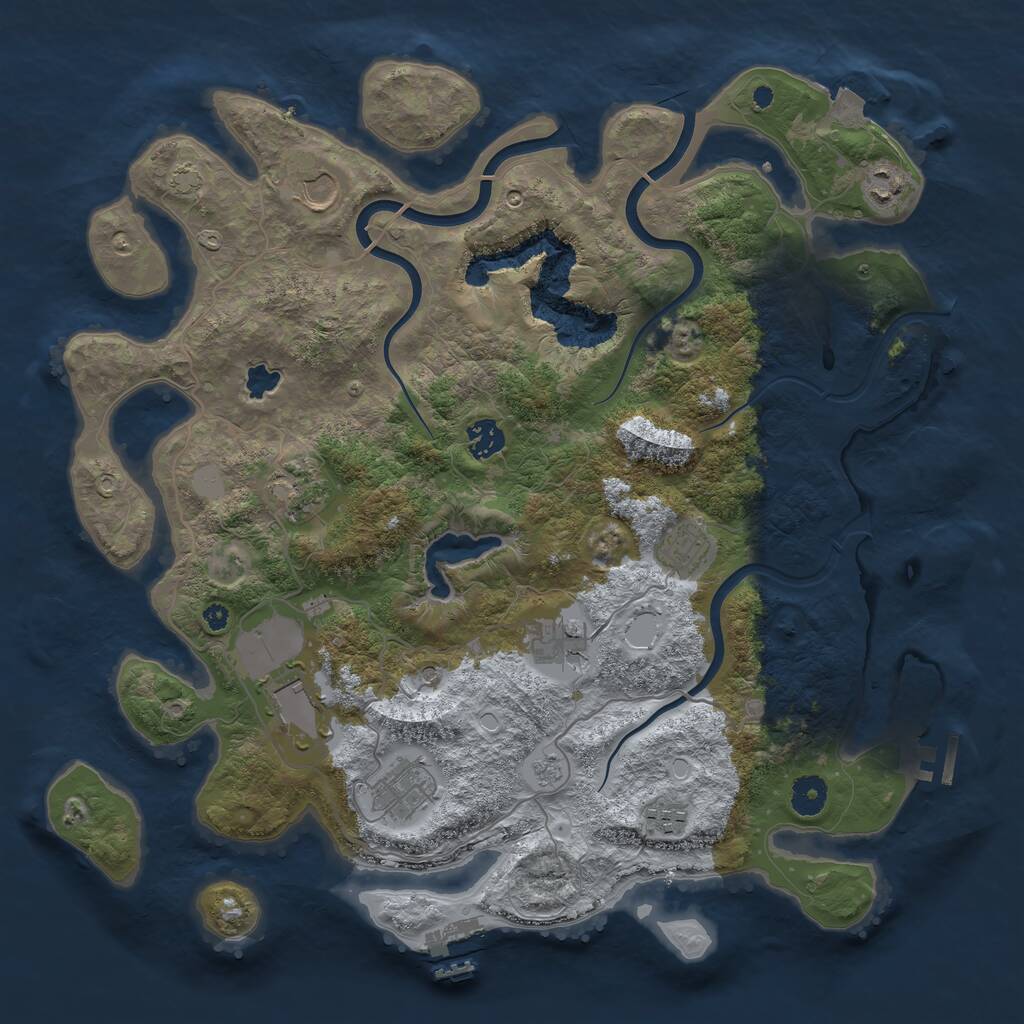 Rust Map: Procedural Map, Size: 4000, Seed: 78745197, 15 Monuments