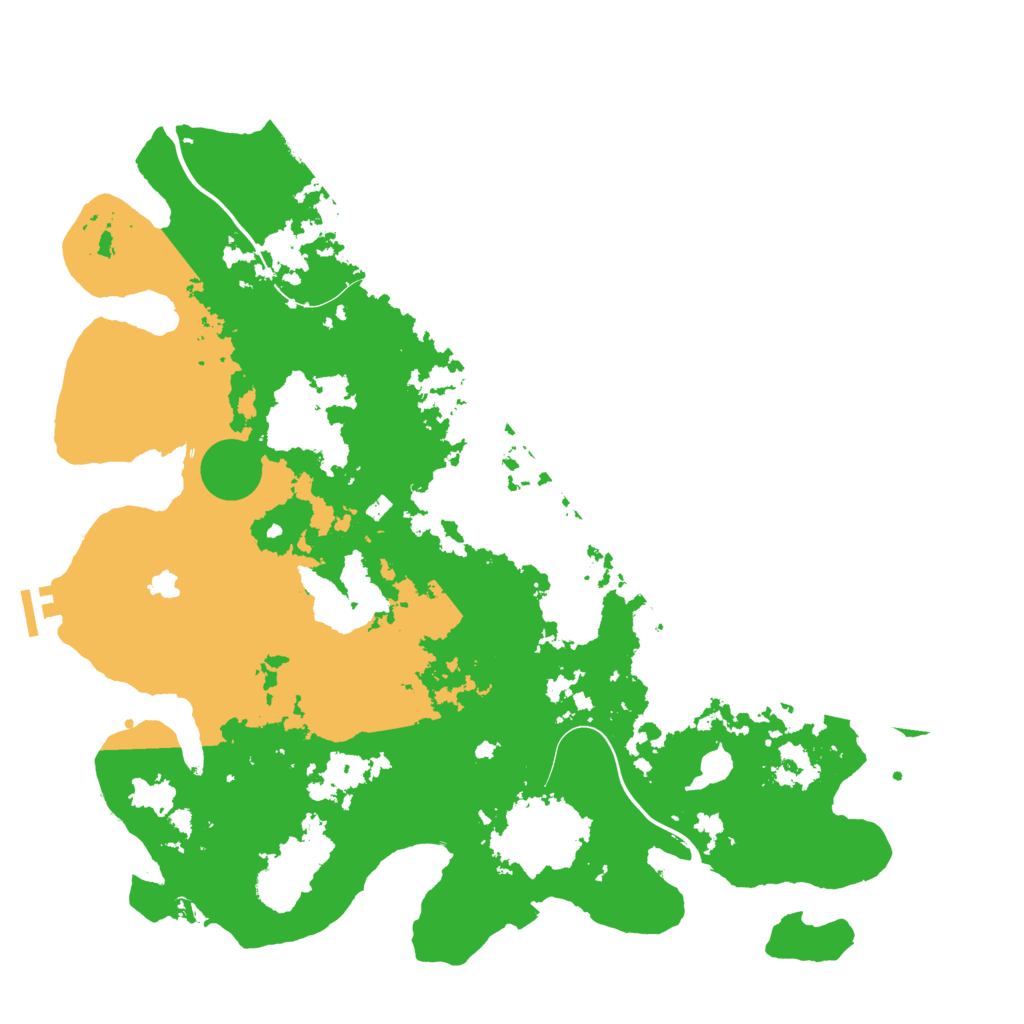 Biome Rust Map: Procedural Map, Size: 4400, Seed: 629555