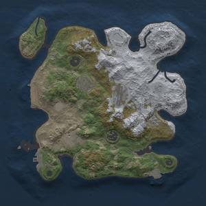 Thumbnail Rust Map: Procedural Map, Size: 3000, Seed: 1867745748, 11 Monuments