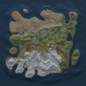 Thumbnail Rust Map: Procedural Map, Size: 3300, Seed: 2096401639, 14 Monuments