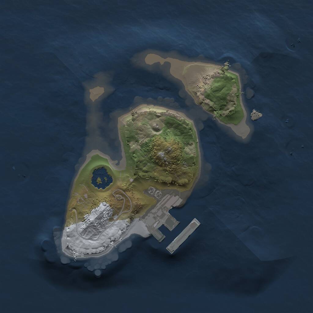 Rust Map: Procedural Map, Size: 1500, Seed: 396862272, 2 Monuments