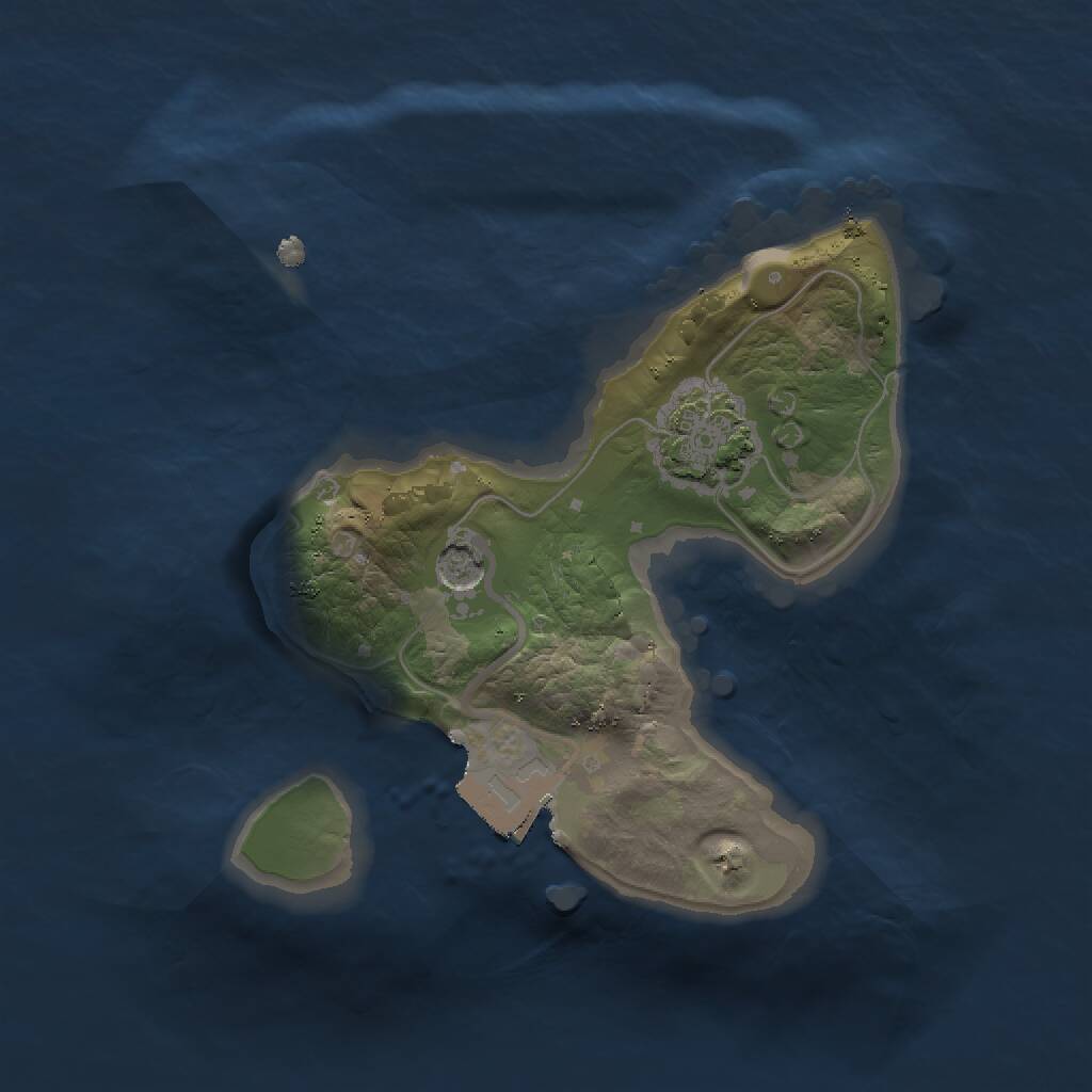 Rust Map: Procedural Map, Size: 1500, Seed: 2014012117, 3 Monuments