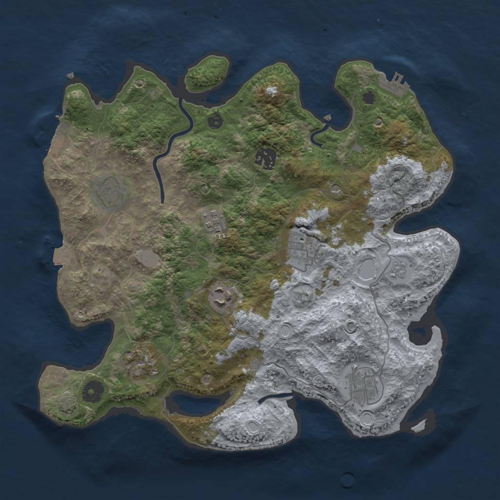 Rust Map: Procedural Map, Size: 3400, Seed: 15288569, 15 Monuments