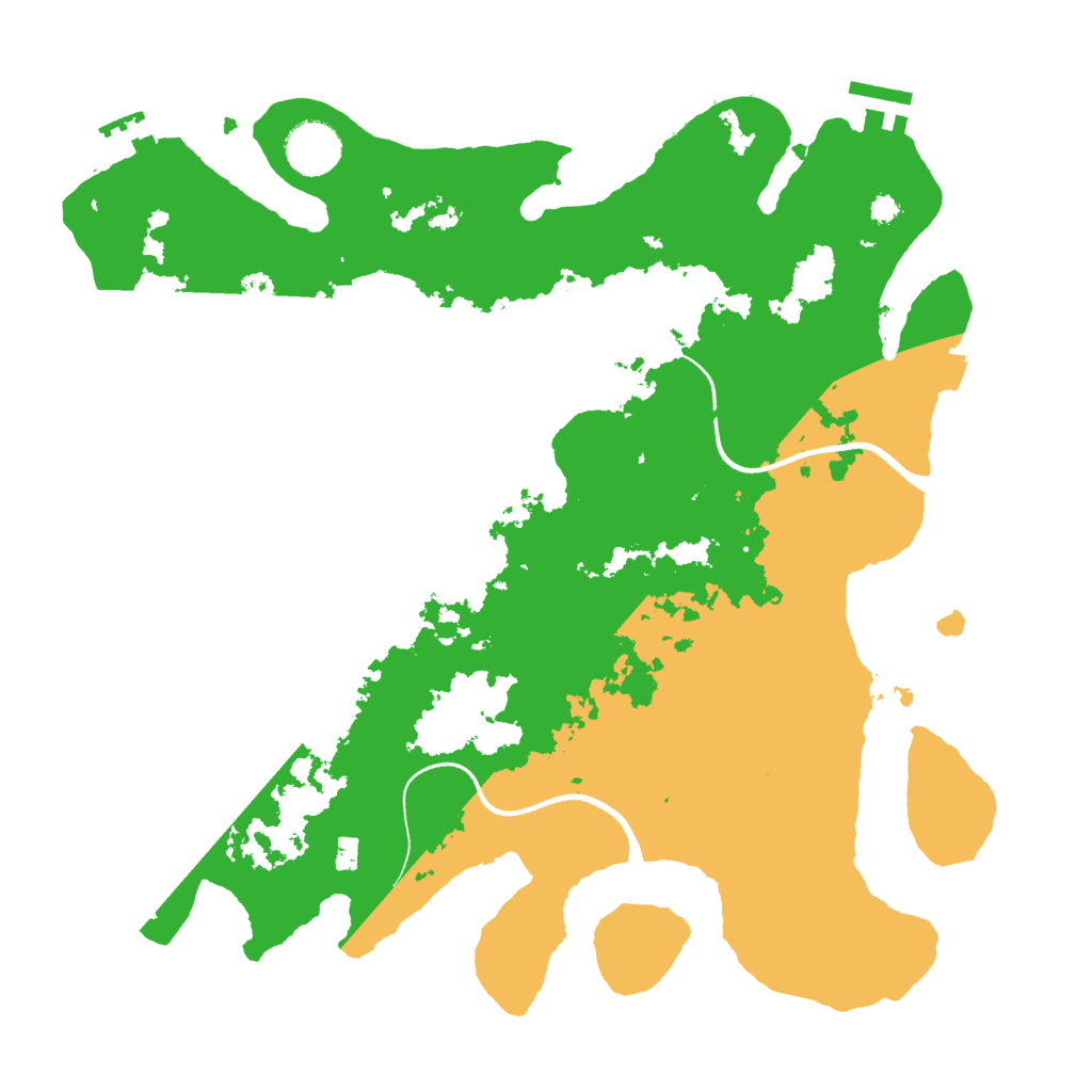 Biome Rust Map: Procedural Map, Size: 3500, Seed: 9550