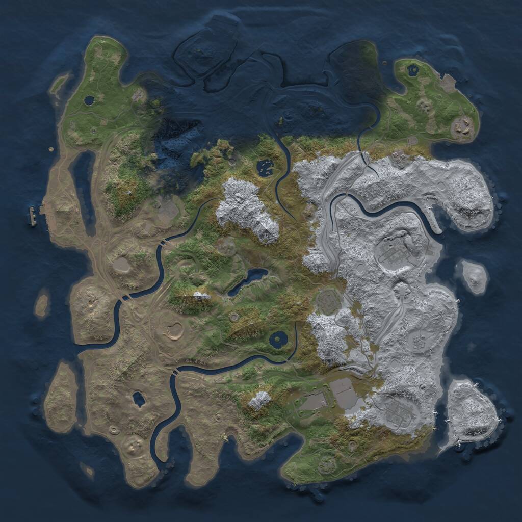 Rust Map: Procedural Map, Size: 4400, Seed: 78131112, 15 Monuments