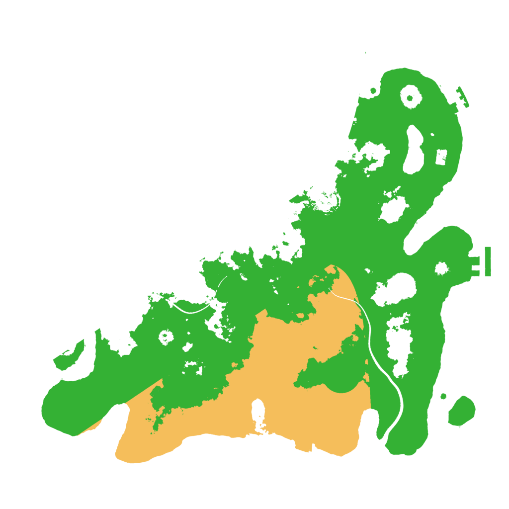 Biome Rust Map: Procedural Map, Size: 3500, Seed: 38439242