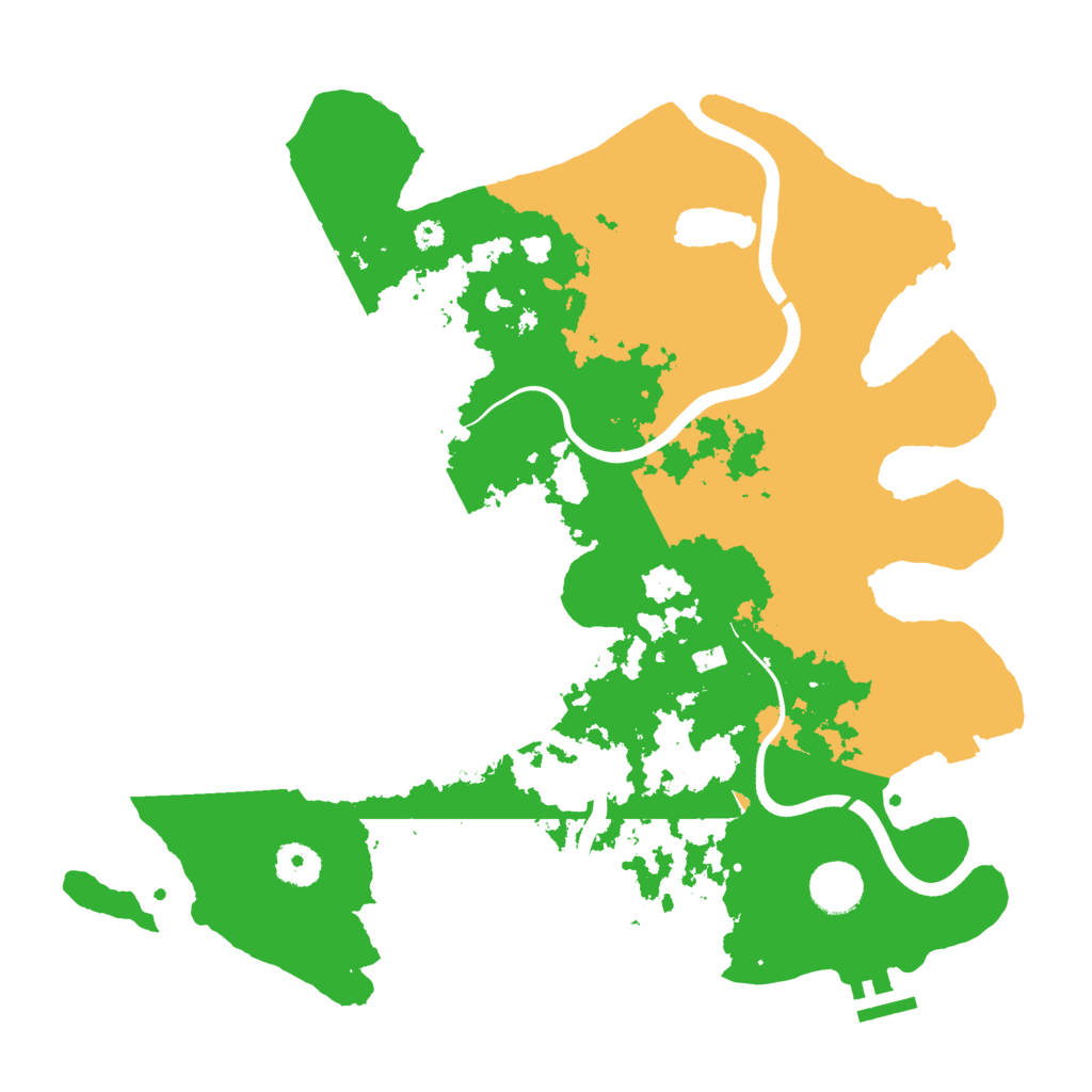 Biome Rust Map: Procedural Map, Size: 3700, Seed: 13752294