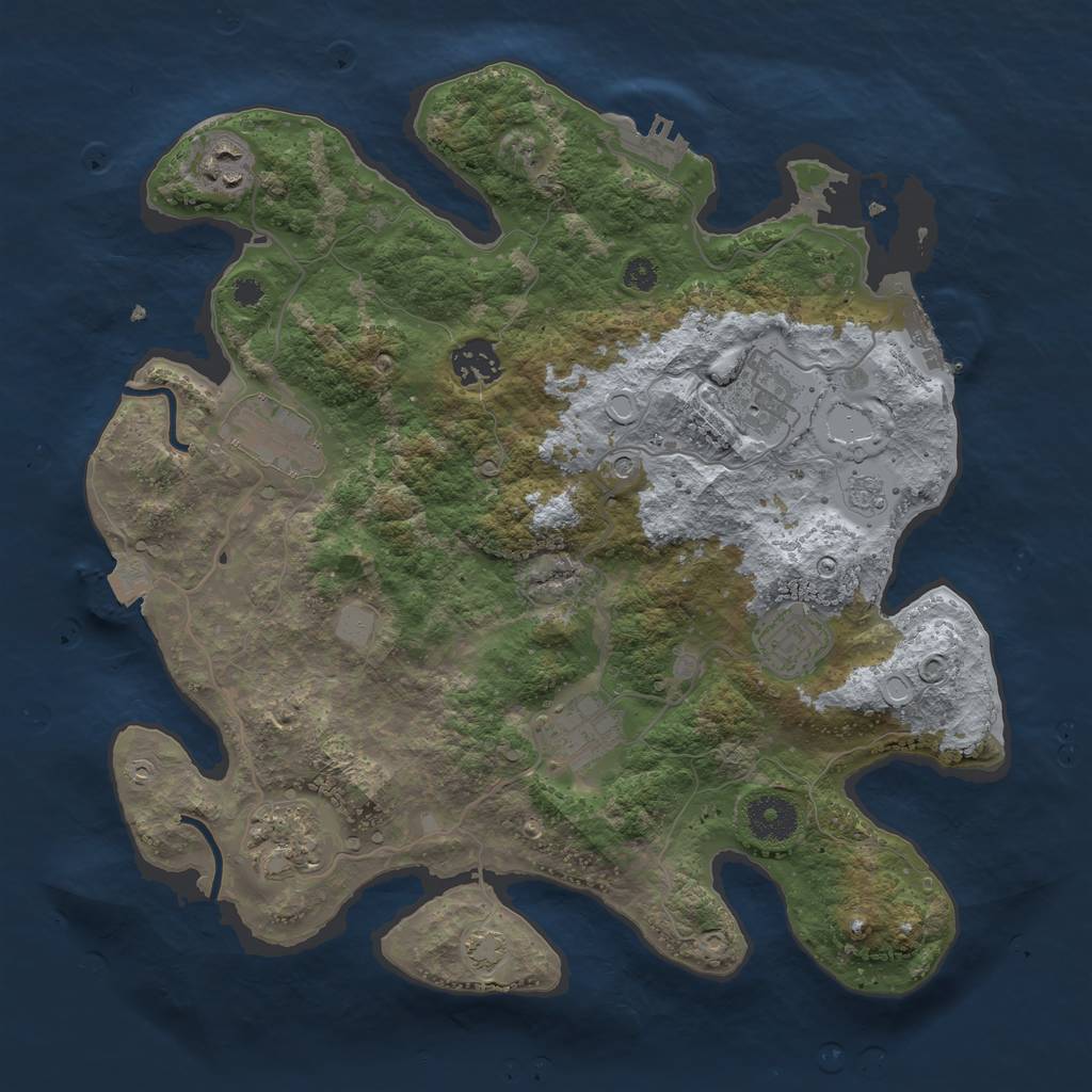 Rust Map: Procedural Map, Size: 3400, Seed: 42986859, 15 Monuments