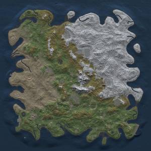 Thumbnail Rust Map: Procedural Map, Size: 5000, Seed: 10500, 19 Monuments