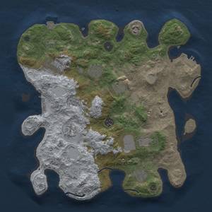 Thumbnail Rust Map: Procedural Map, Size: 3500, Seed: 433320617, 17 Monuments