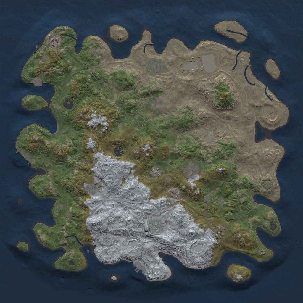 Rust Map: Procedural Map, Size: 4500, Seed: 1772702311, 19 Monuments