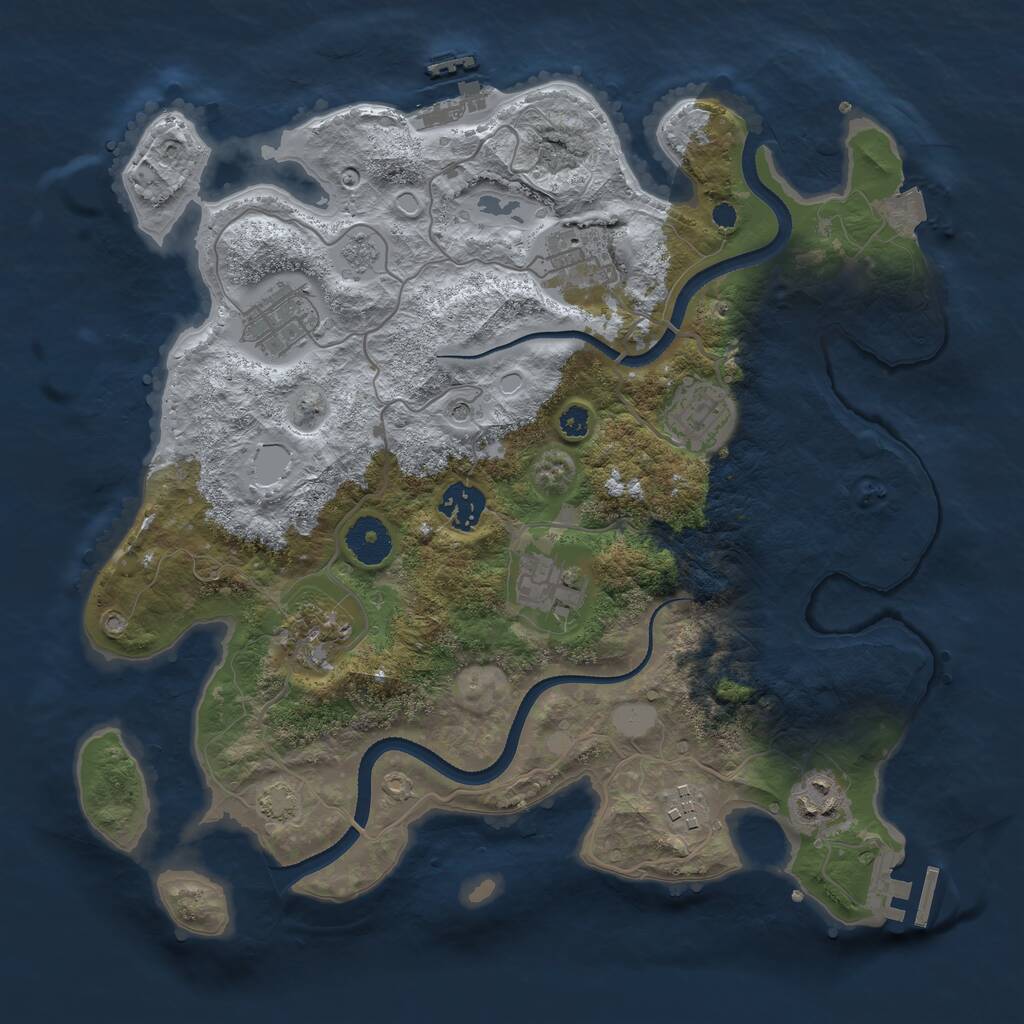 Rust Map: Procedural Map, Size: 3400, Seed: 89065164, 14 Monuments