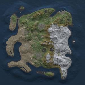 Thumbnail Rust Map: Procedural Map, Size: 3000, Seed: 1852240950, 12 Monuments