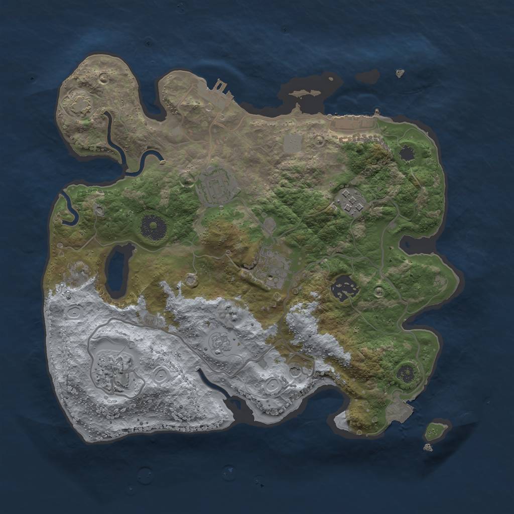 Rust Map: Procedural Map, Size: 3000, Seed: 67262969, 13 Monuments