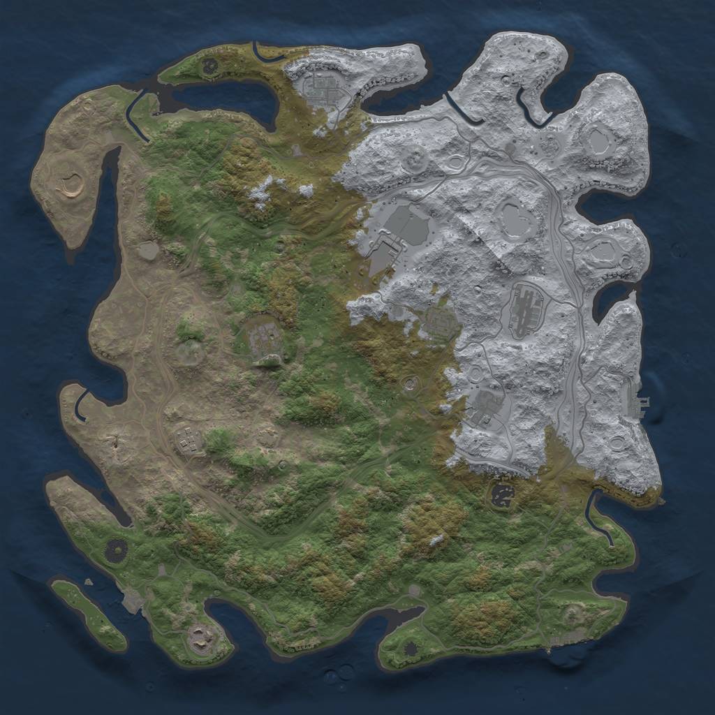 Rust Map: Procedural Map, Size: 4500, Seed: 178967742, 18 Monuments