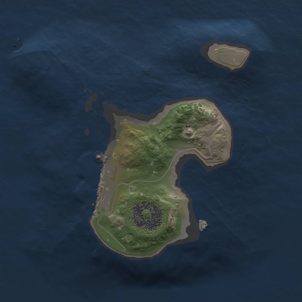 Rust Map: Procedural Map, Size: 1500, Seed: 50005, 4 Monuments