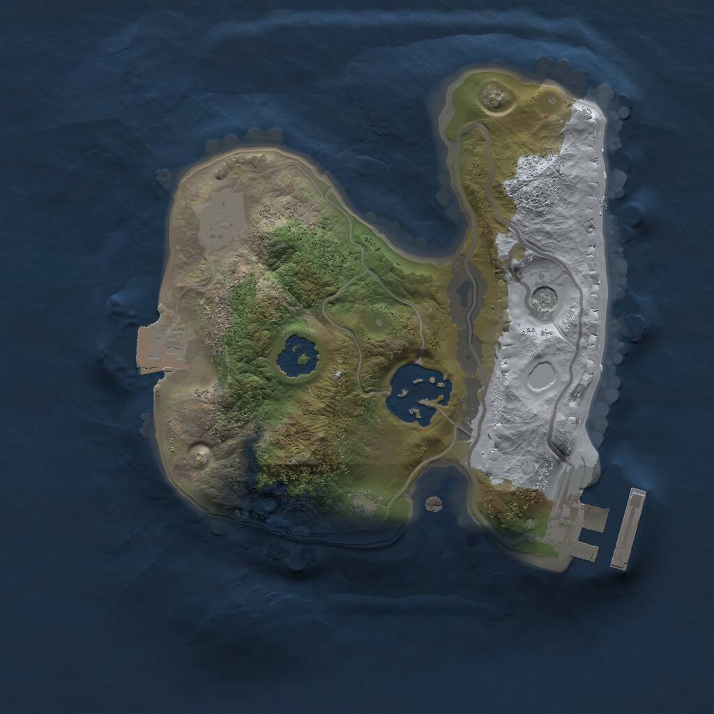 Rust Map: Procedural Map, Size: 1750, Seed: 868601973, 4 Monuments