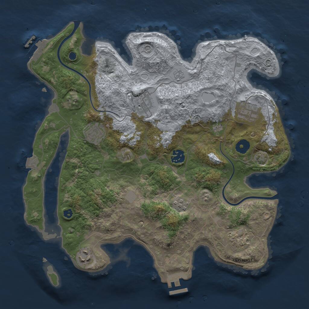Rust Map: Procedural Map, Size: 3350, Seed: 600, 13 Monuments