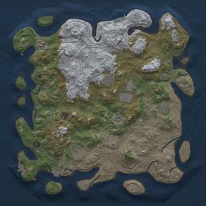 Thumbnail Rust Map: Procedural Map, Size: 4300, Seed: 58965521, 19 Monuments