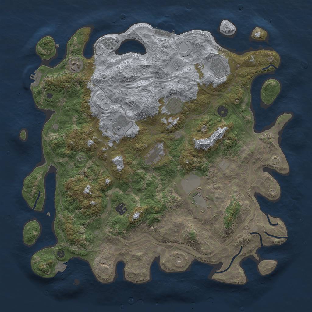 Rust Map: Procedural Map, Size: 4250, Seed: 31792150, 16 Monuments