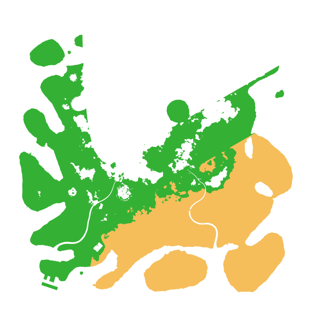 Biome Rust Map: Procedural Map, Size: 3800, Seed: 52279570