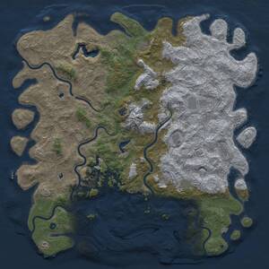 Thumbnail Rust Map: Procedural Map, Size: 6000, Seed: 898006953, 17 Monuments