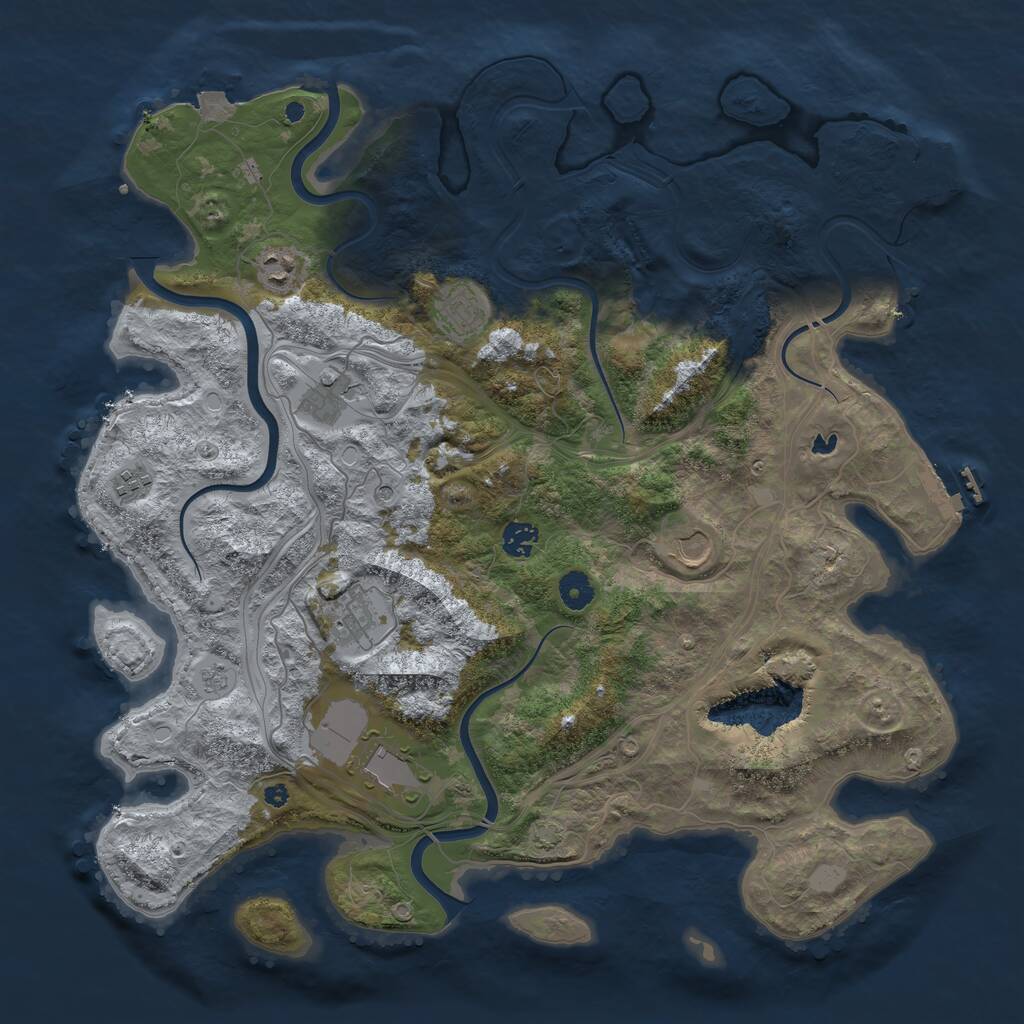 Rust Map: Procedural Map, Size: 4250, Seed: 97958812, 14 Monuments