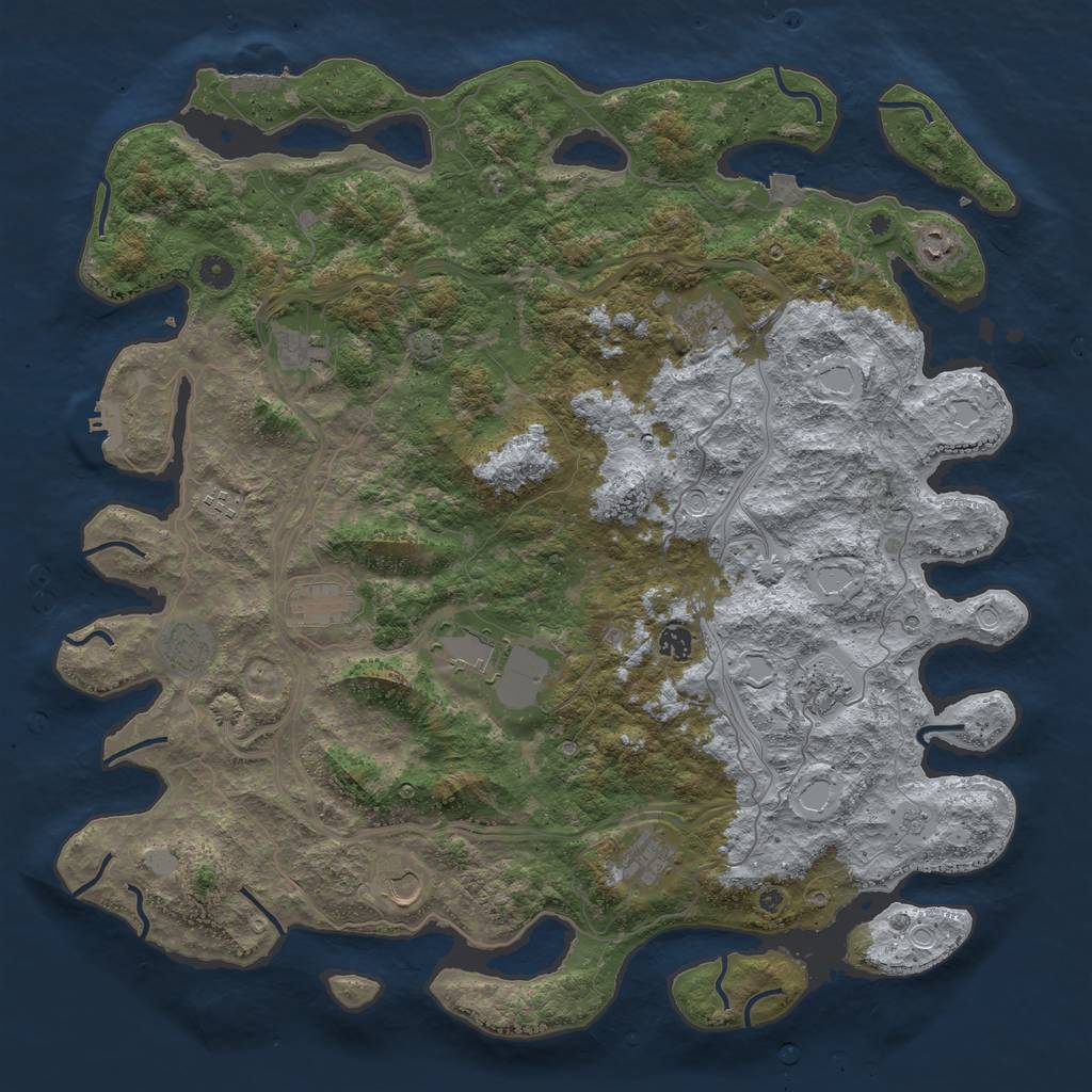 Rust Map: Procedural Map, Size: 4800, Seed: 1181680280, 19 Monuments