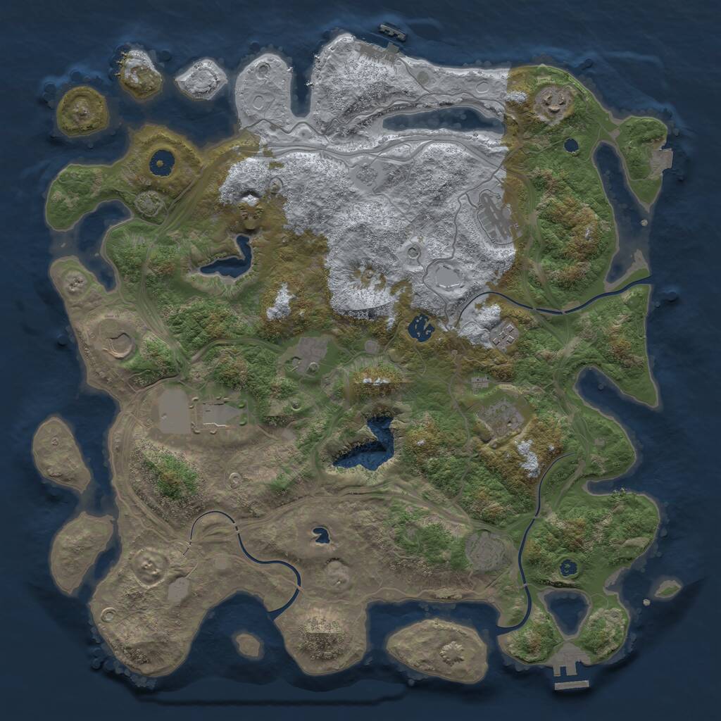 Rust Map: Procedural Map, Size: 4250, Seed: 232210619, 15 Monuments