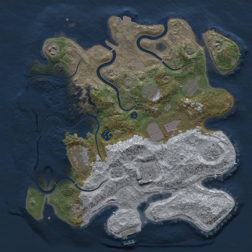 Rust Map: Procedural Map, Size: 3560, Seed: 20231006, 15 Monuments