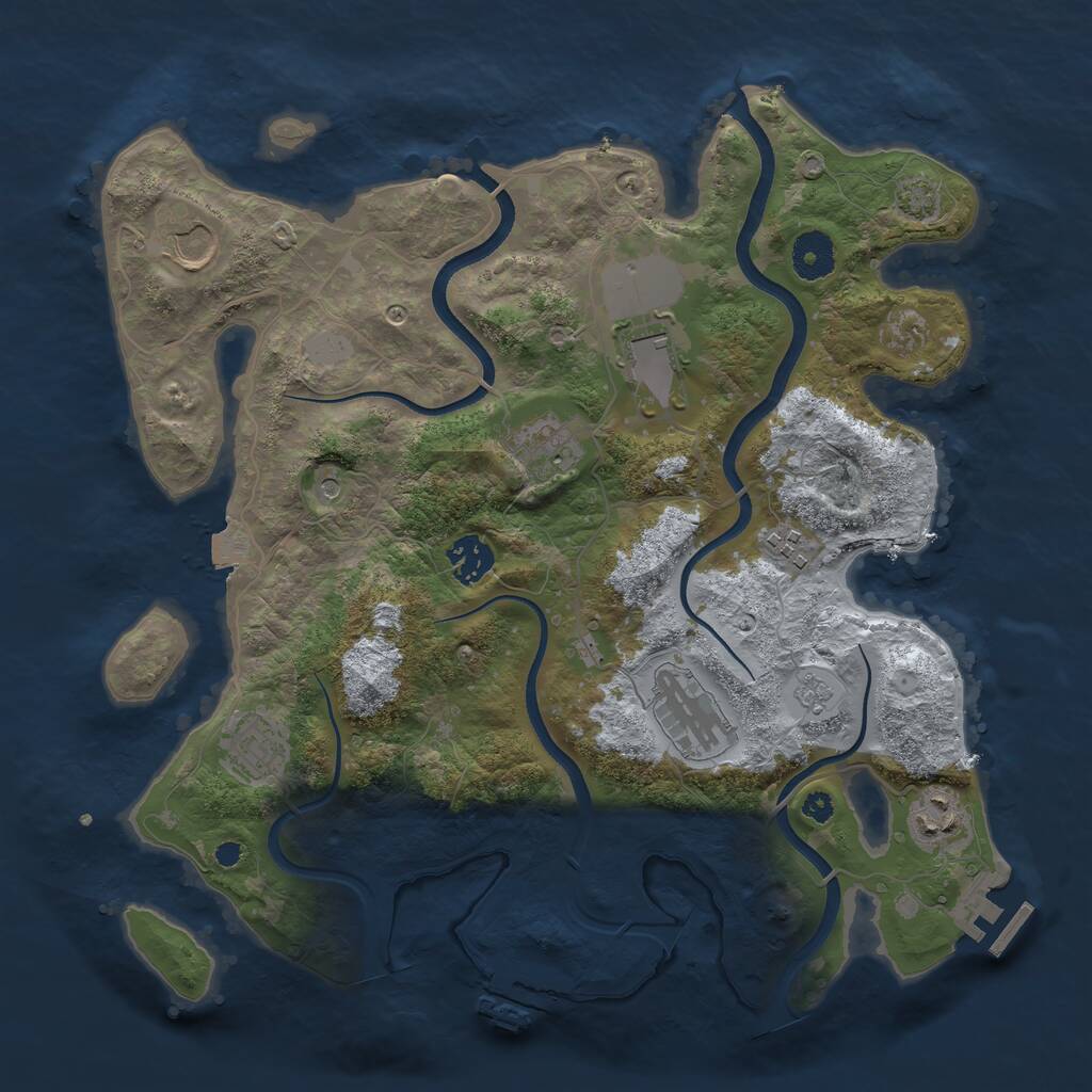 Rust Map: Procedural Map, Size: 3560, Seed: 20221006, 14 Monuments